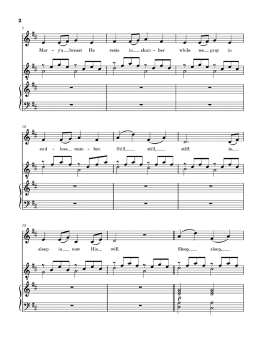 Still, Still, Still (Austrian Carol) Piano, Vocal, Guitar scores gallery preview page 2