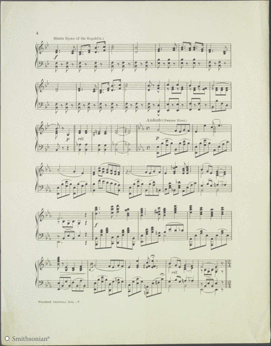 Standard American Airs : A medley overture Piano Solo scores gallery preview page 4