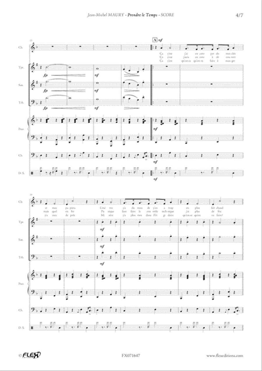 Prendre le Temps Children's Choir scores gallery preview page 4