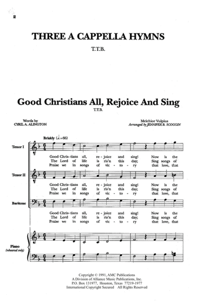 Three A Cappella Hymns