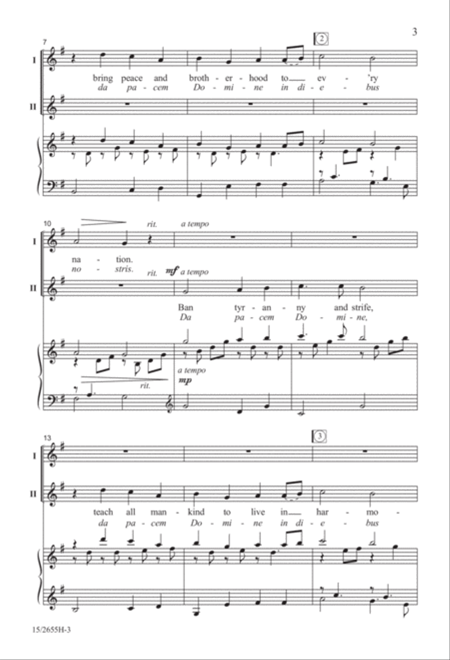 Bring Us Peace A Cappella scores gallery preview page 4