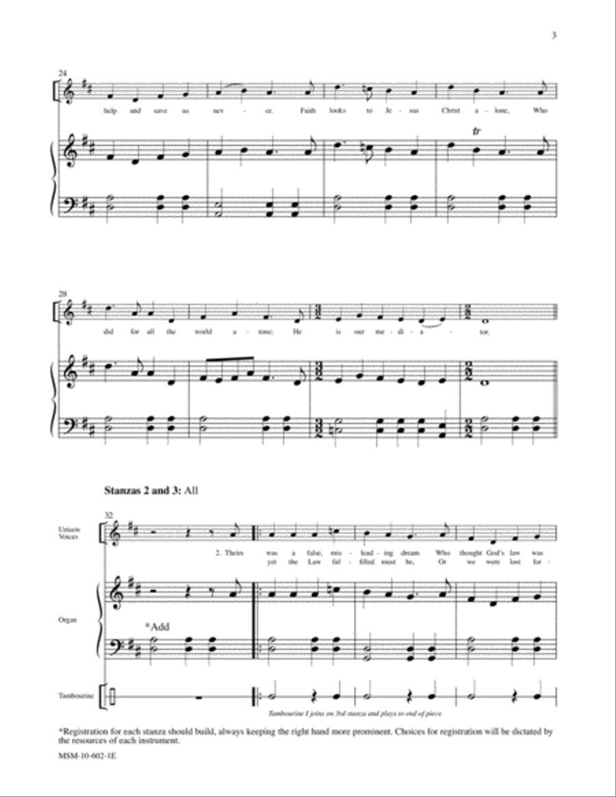 Salvation Unto Us Has Come (Es ist das heil) Choir scores gallery preview page 3