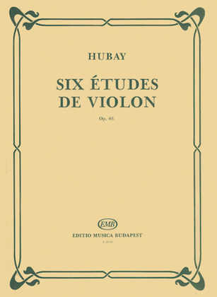 Book cover for Six Etudes for Violin, op. 63