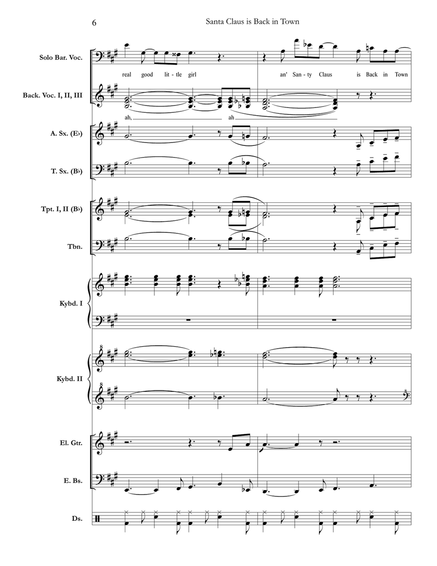 Santa Claus Is Back In Town Small Ensemble scores gallery preview page 6