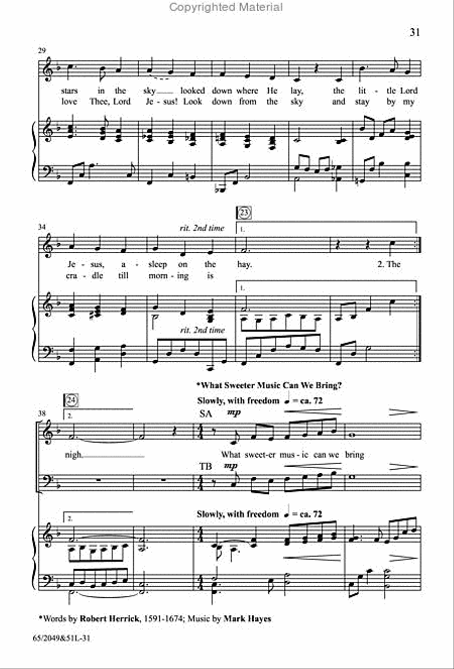 What Sweeter Music - SATB Score with Performance CD image number null