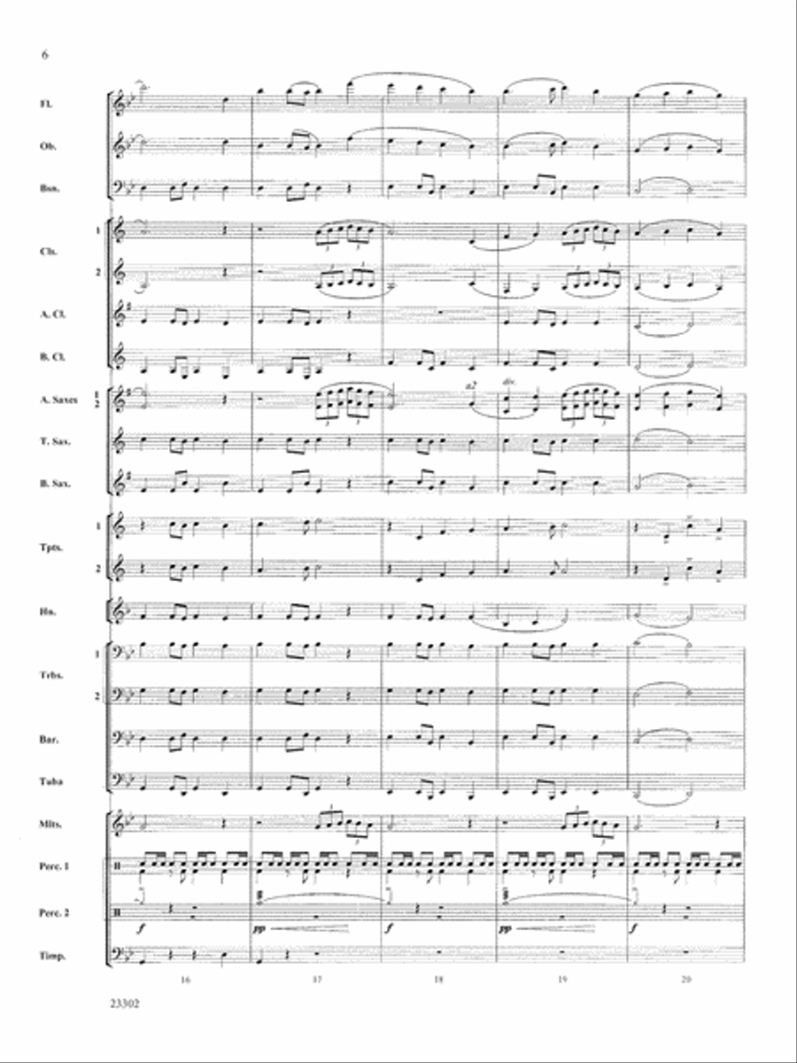 White Water Journey: Score Concert Band scores gallery preview page 6