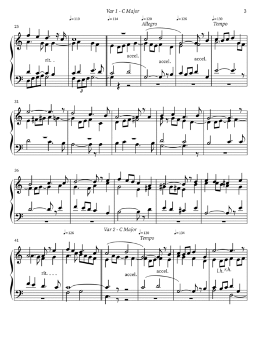 Variations on a cantus firmus in C Major for Organ Organ Solo scores gallery preview page 3