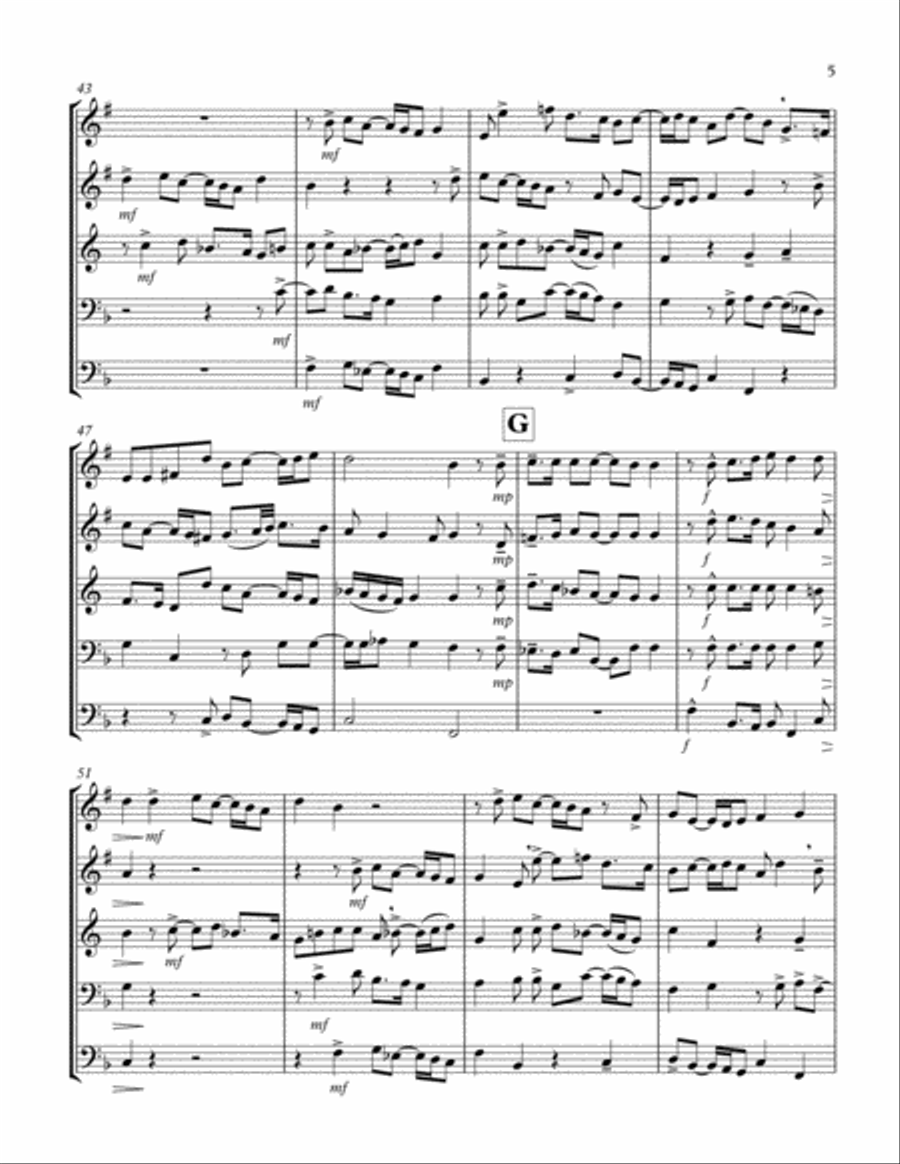 Cantate Domino Cantate Domino Brass Ensemble scores gallery preview page 5