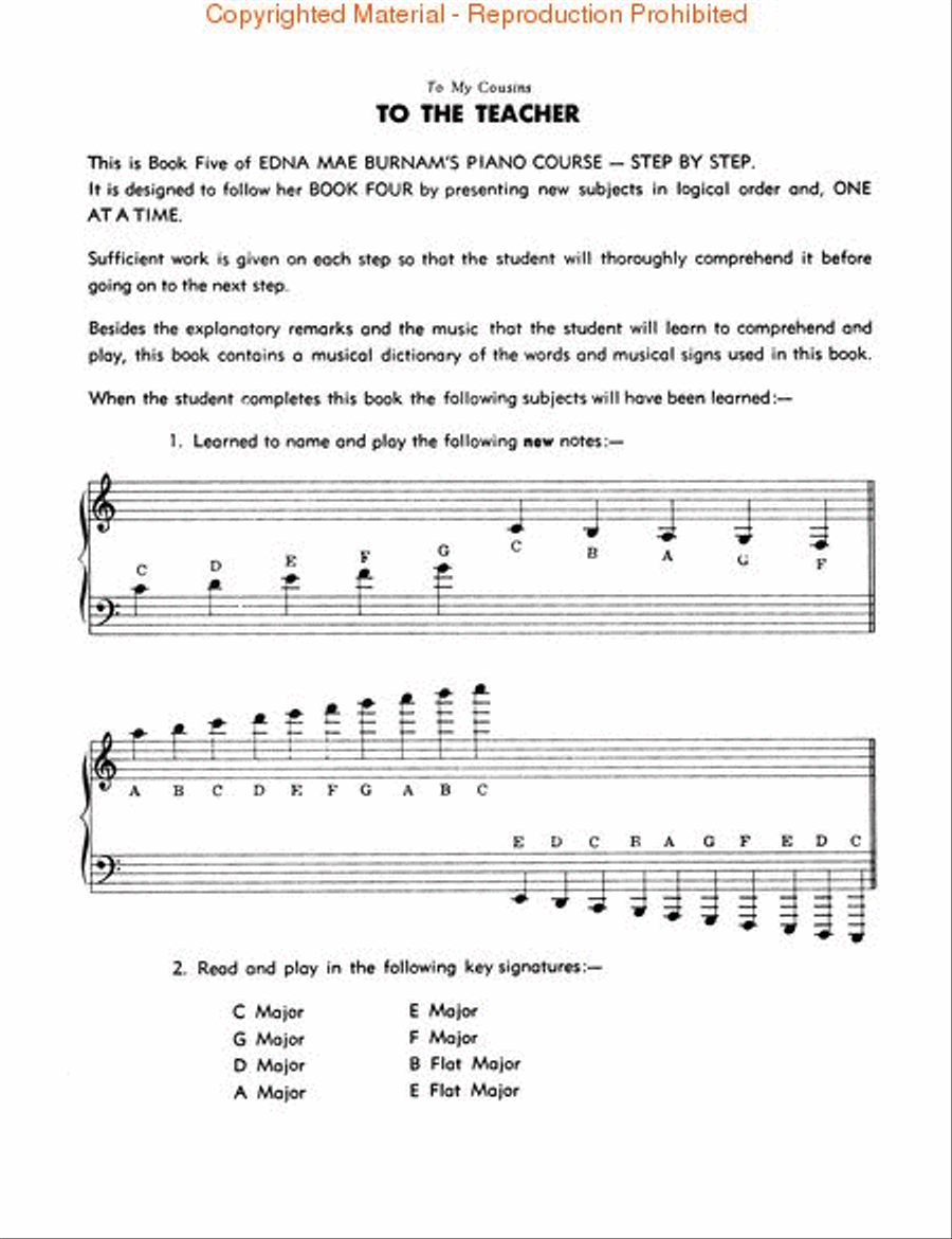 Step by Step Piano Course – Book 5 Piano Method scores gallery preview page 2