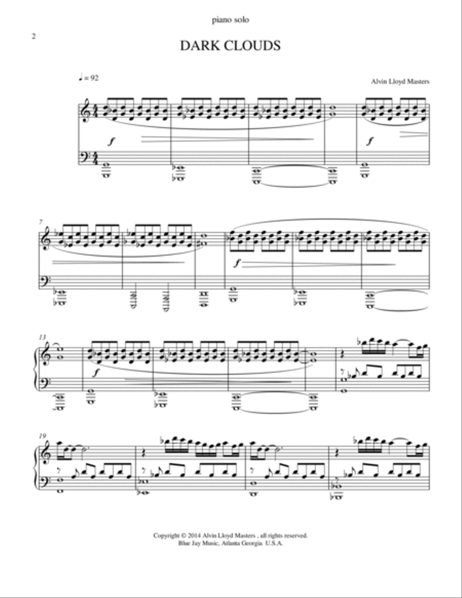 DARK CLOUDS Piano Solo scores gallery preview page 2