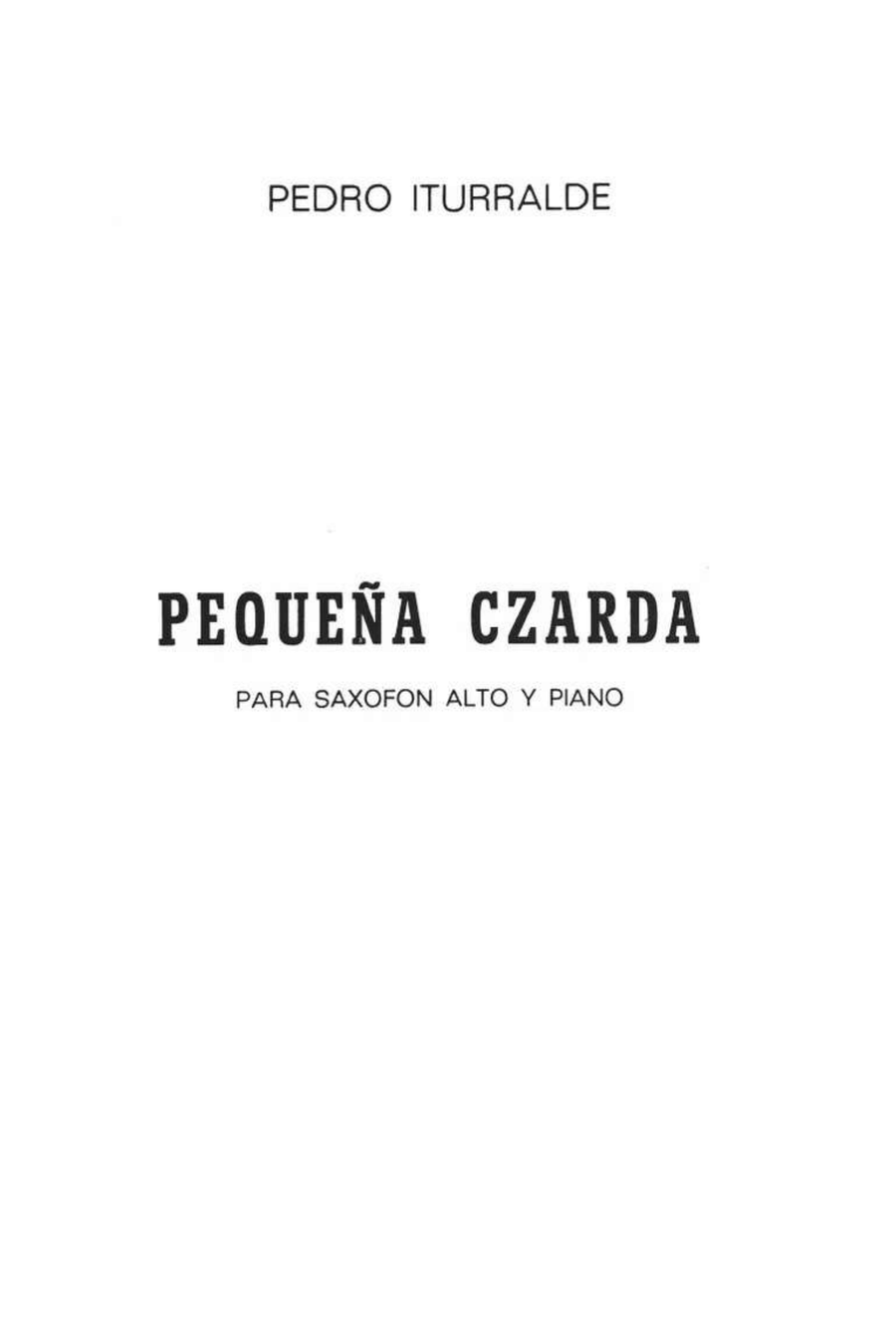 Pequena Czarda - Alto Saxophone & Piano Alto Saxophone scores gallery preview page 1