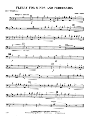 Flurry for Winds and Percussion: 2nd Trombone