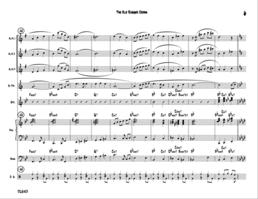 THE OLD RUGGED CROSS - Jazz Ensemble (AAA Saxes, Trumpet & Rhythm) - Grade 3 Jazz Ensemble scores gallery preview page 6