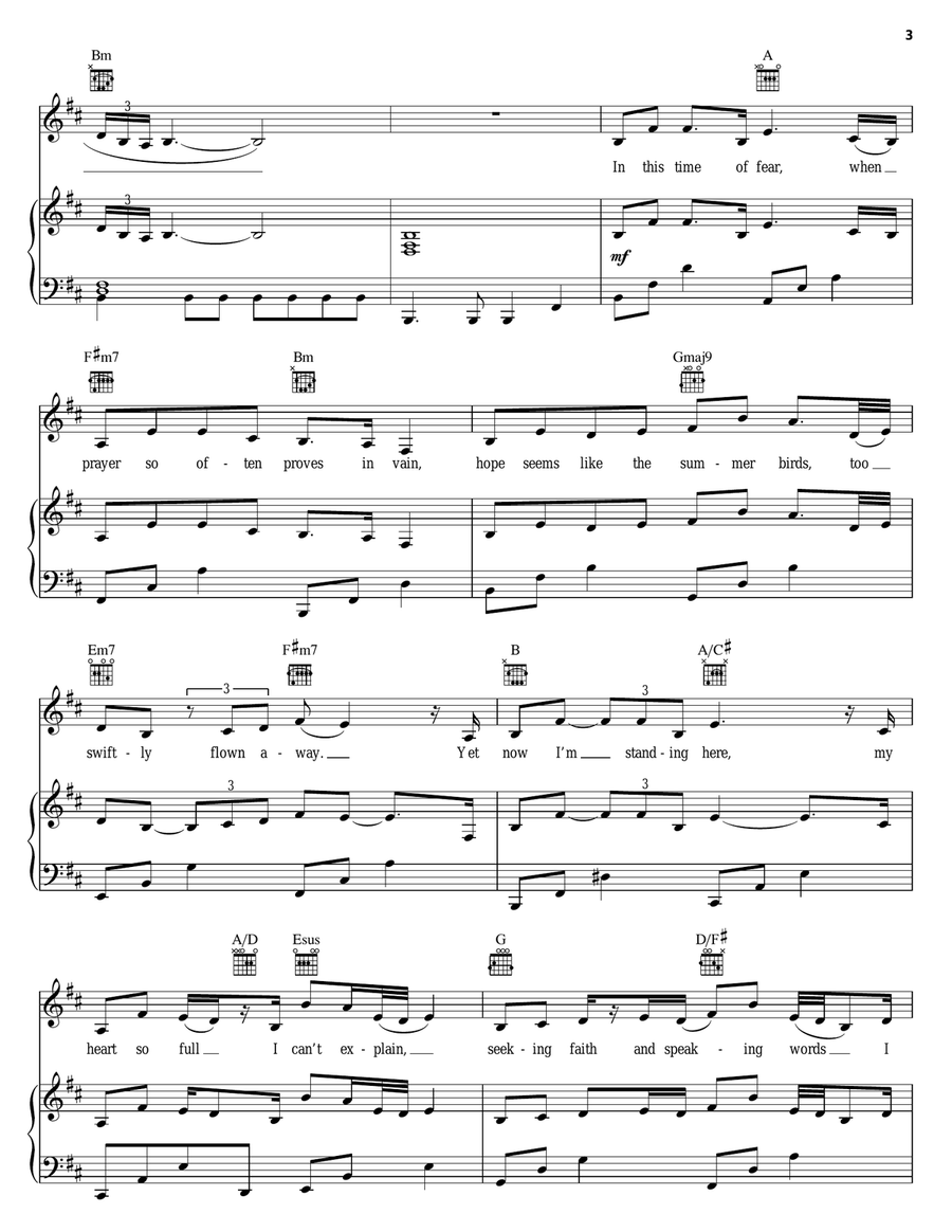 When You Believe [Duet version] (From The Prince Of Egypt) Piano, Vocal, Guitar scores gallery preview page 3