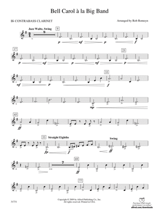 Bell Carol a la Big Band: (wp) B-flat Contrabass Clarinet
