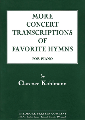 Book cover for More Concert Transcriptions of Favorite Hymns