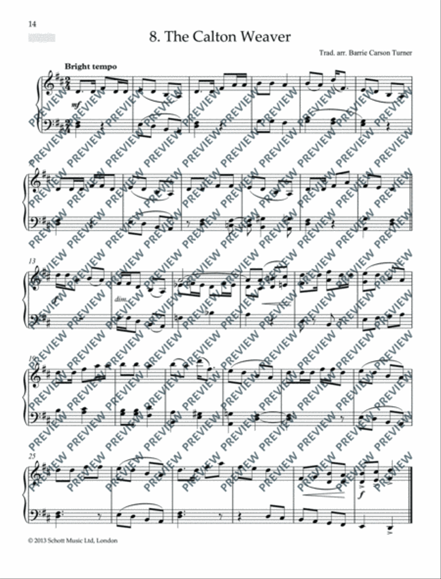 Scottish Folk Tunes for Piano Piano Solo scores gallery preview page 15