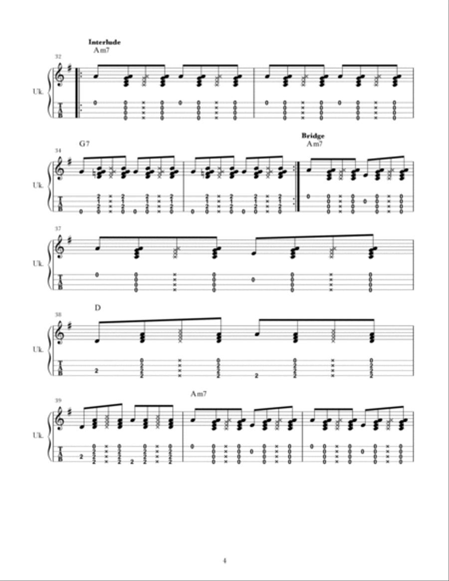 Banana Pancakes Ukulele scores gallery preview page 4