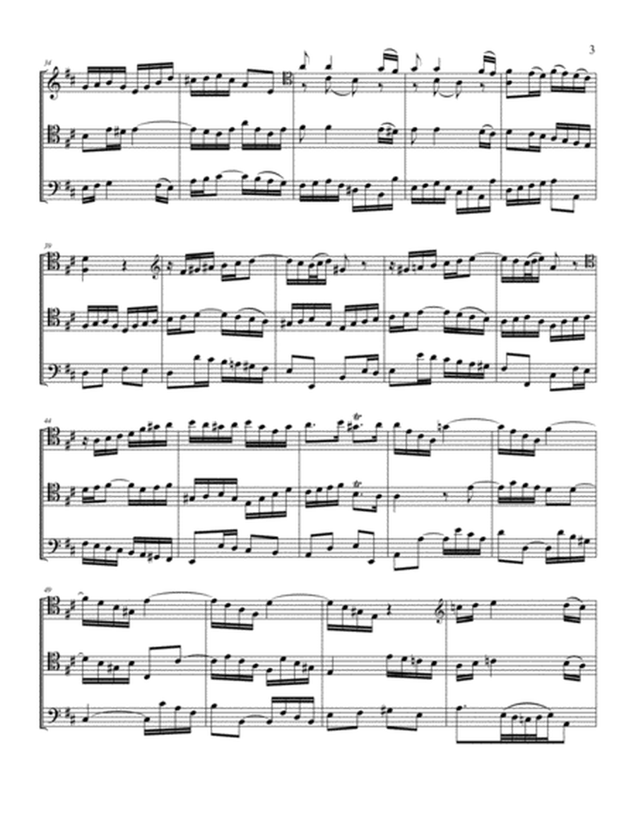 Trio Sonata in D major, BWV 1028 for 3 cellos (Sonata for Viola da Gamba)