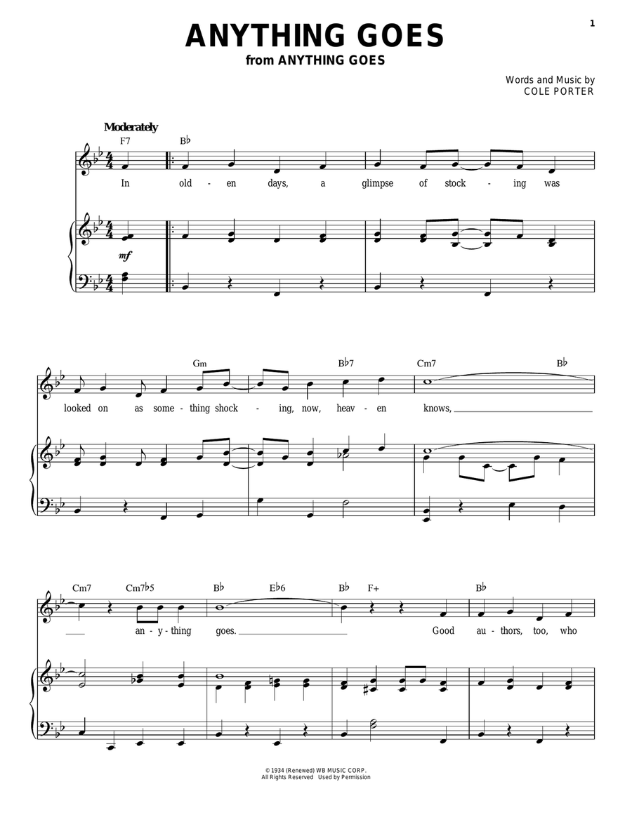 Anything Goes Anything Goes High Voice scores gallery preview page 1