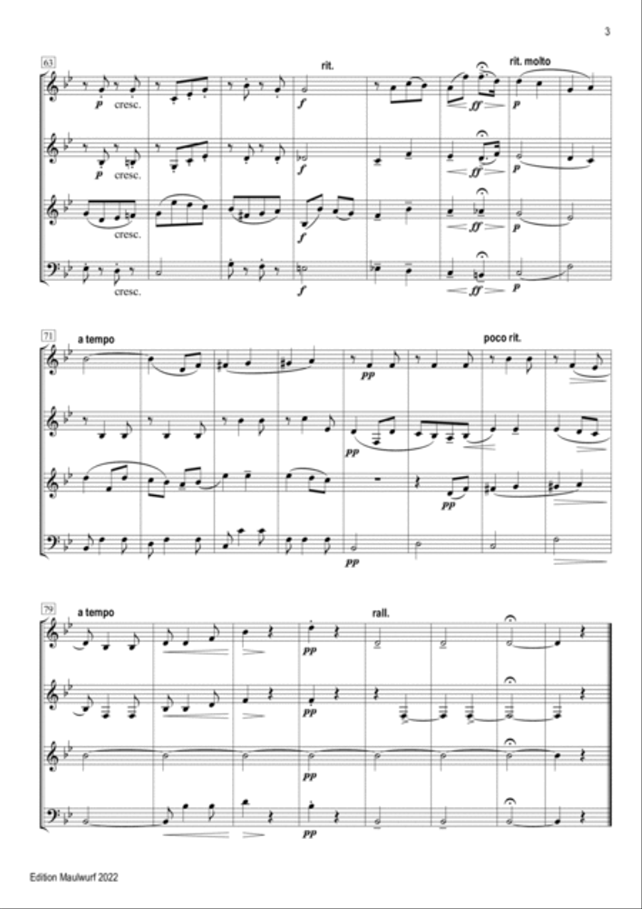Salut d'amour Brass Quartet scores gallery preview page 3