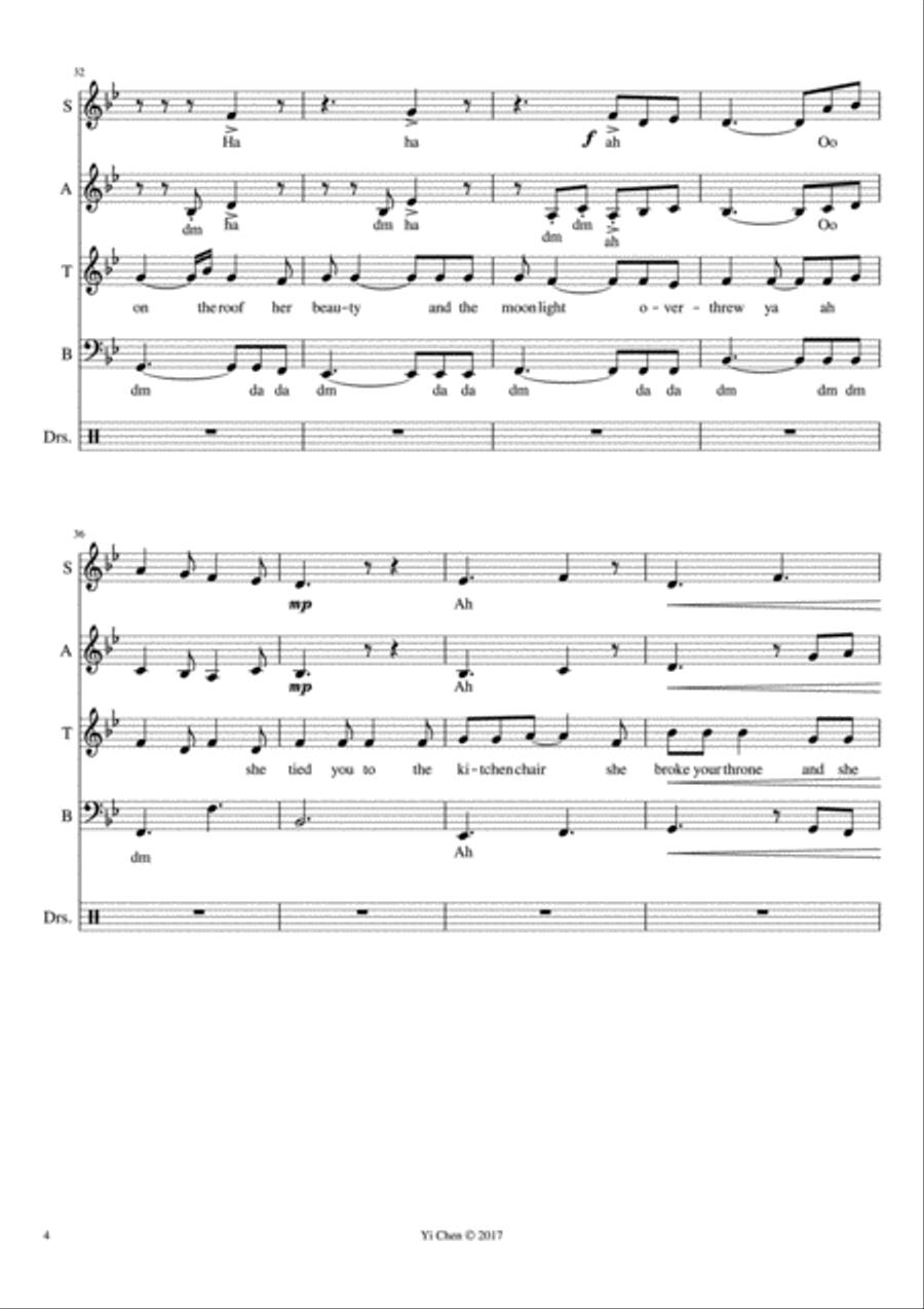 Hallelujah A Cappella scores gallery preview page 4