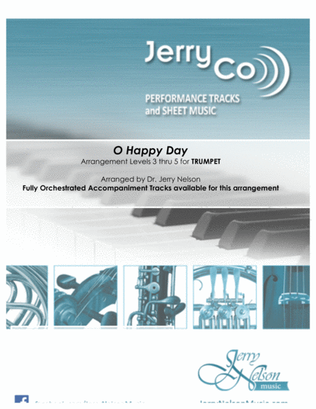 Book cover for O Happy Day (Arrangements Level 3-6 for TRUMPET + Written Acc) Hymns