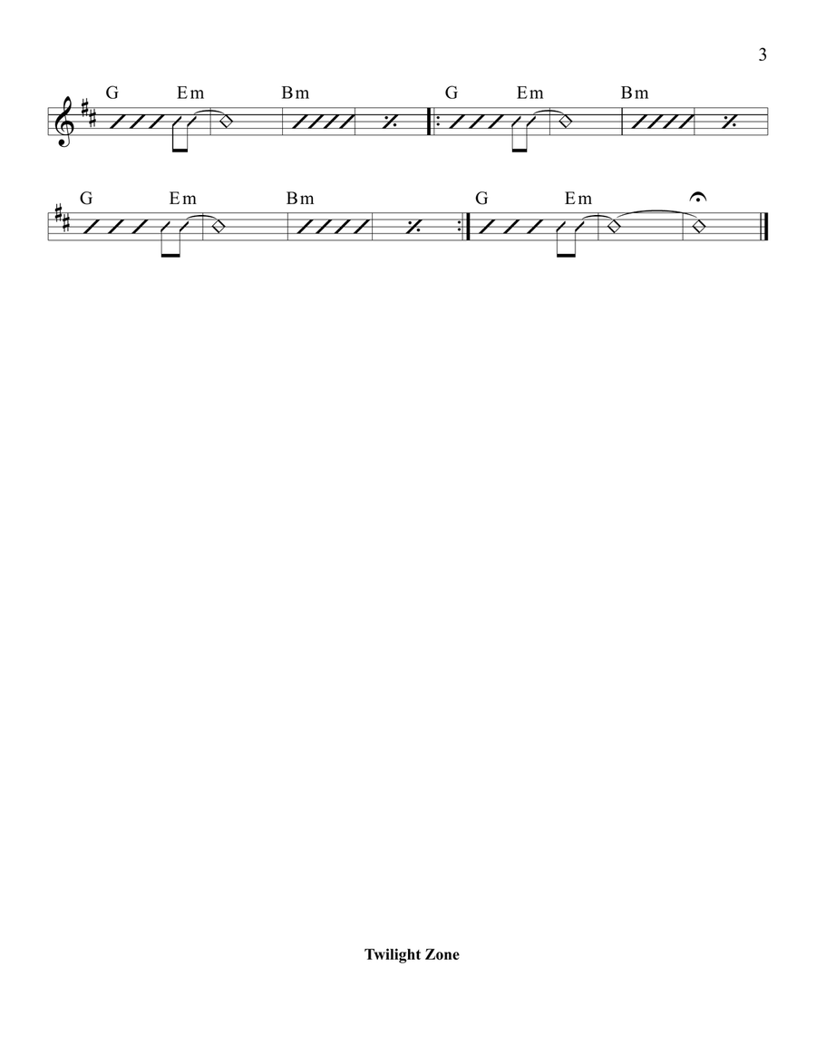 Twilight Zone Piano, Vocal scores gallery preview page 3