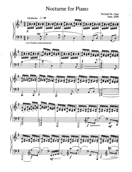 Nocturne in G for Solo Piano image number null