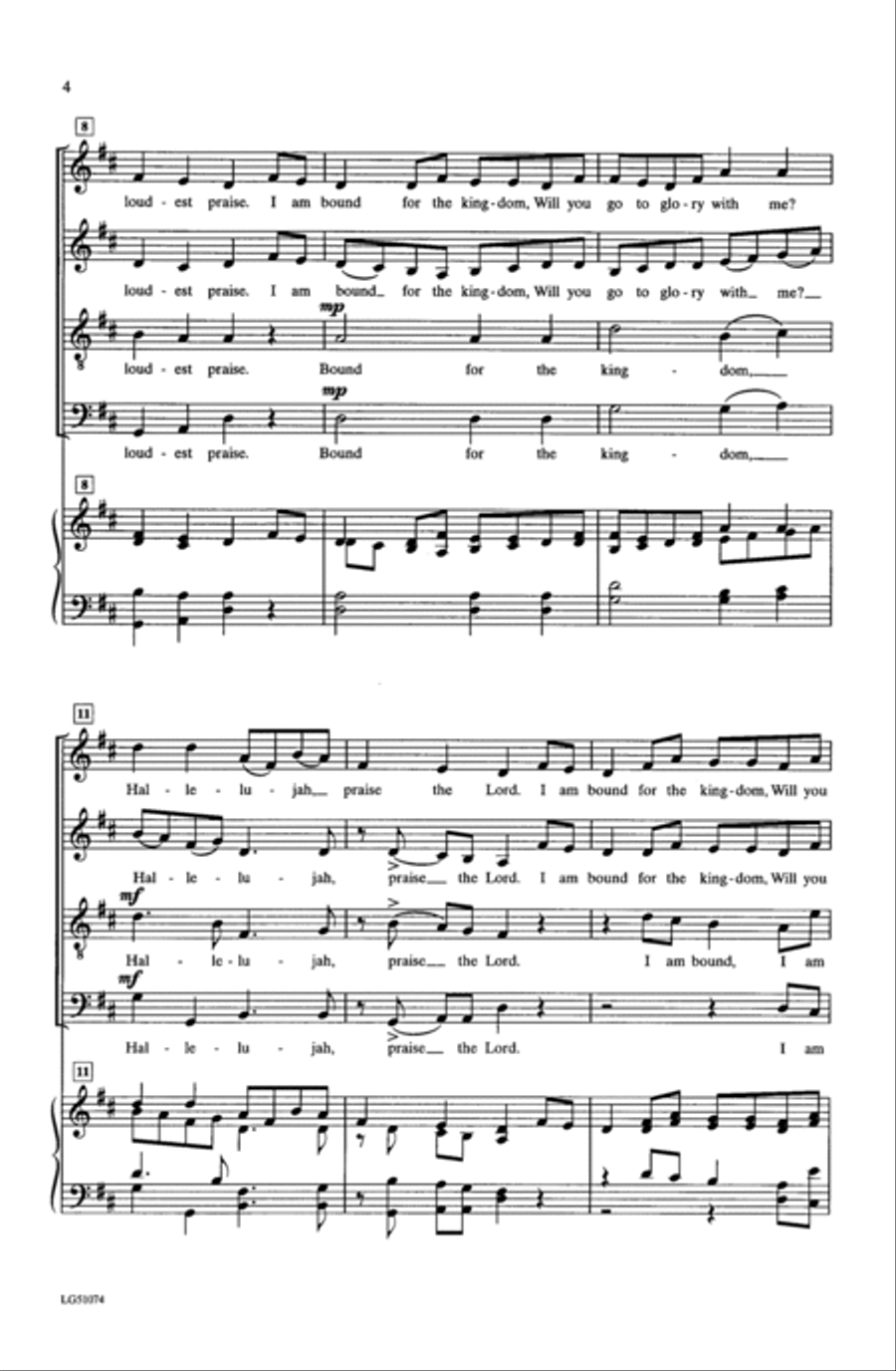Come Thou Fount of Every Blessing 4-Part scores gallery preview page 13