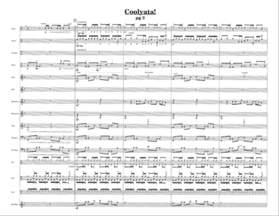 Coolyata! w/Tutor Tracks Coolyata! w/Tutor Tracks Percussion Ensemble scores gallery preview page 5