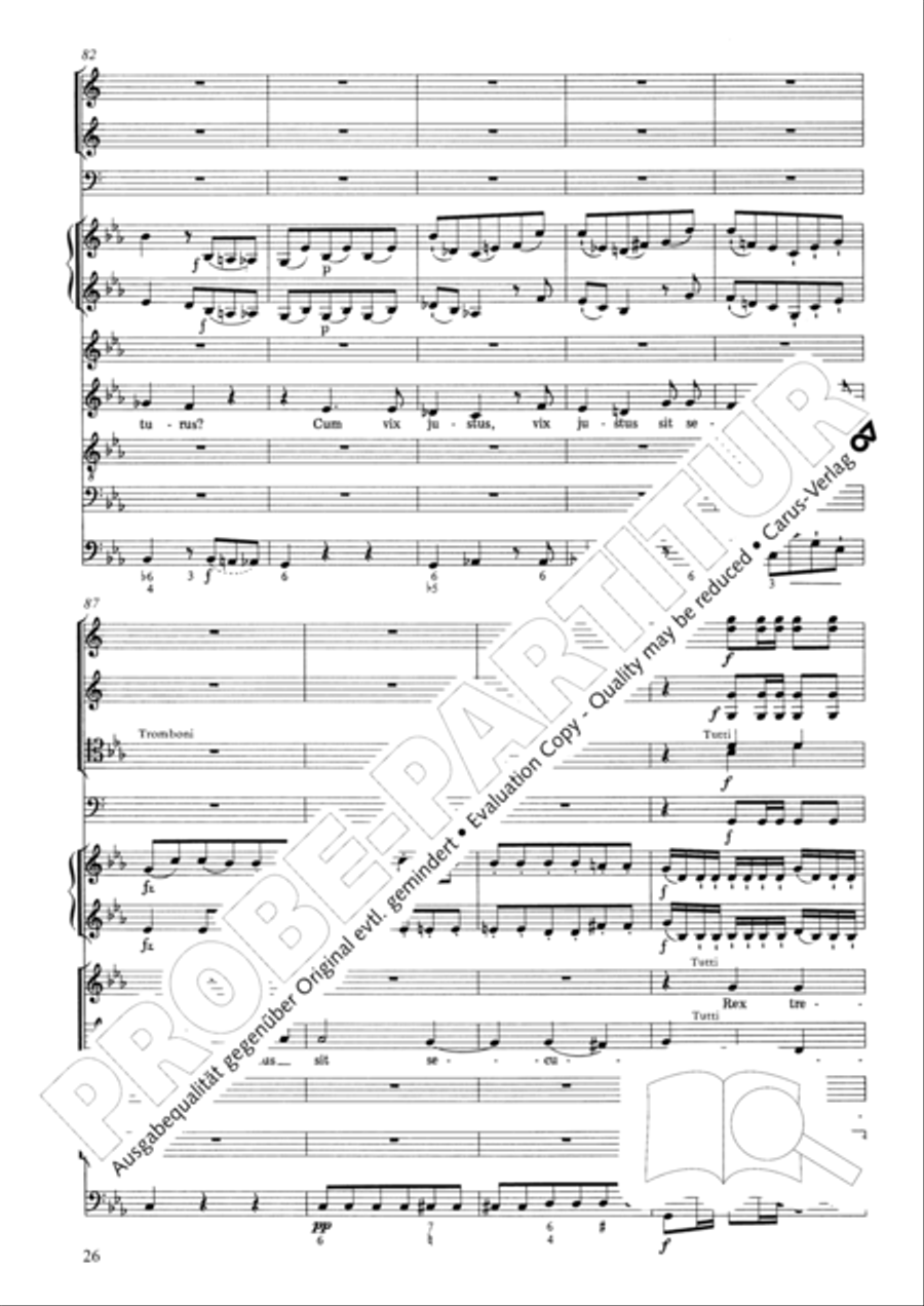 Requiem in C minor 4-Part scores gallery preview page 32