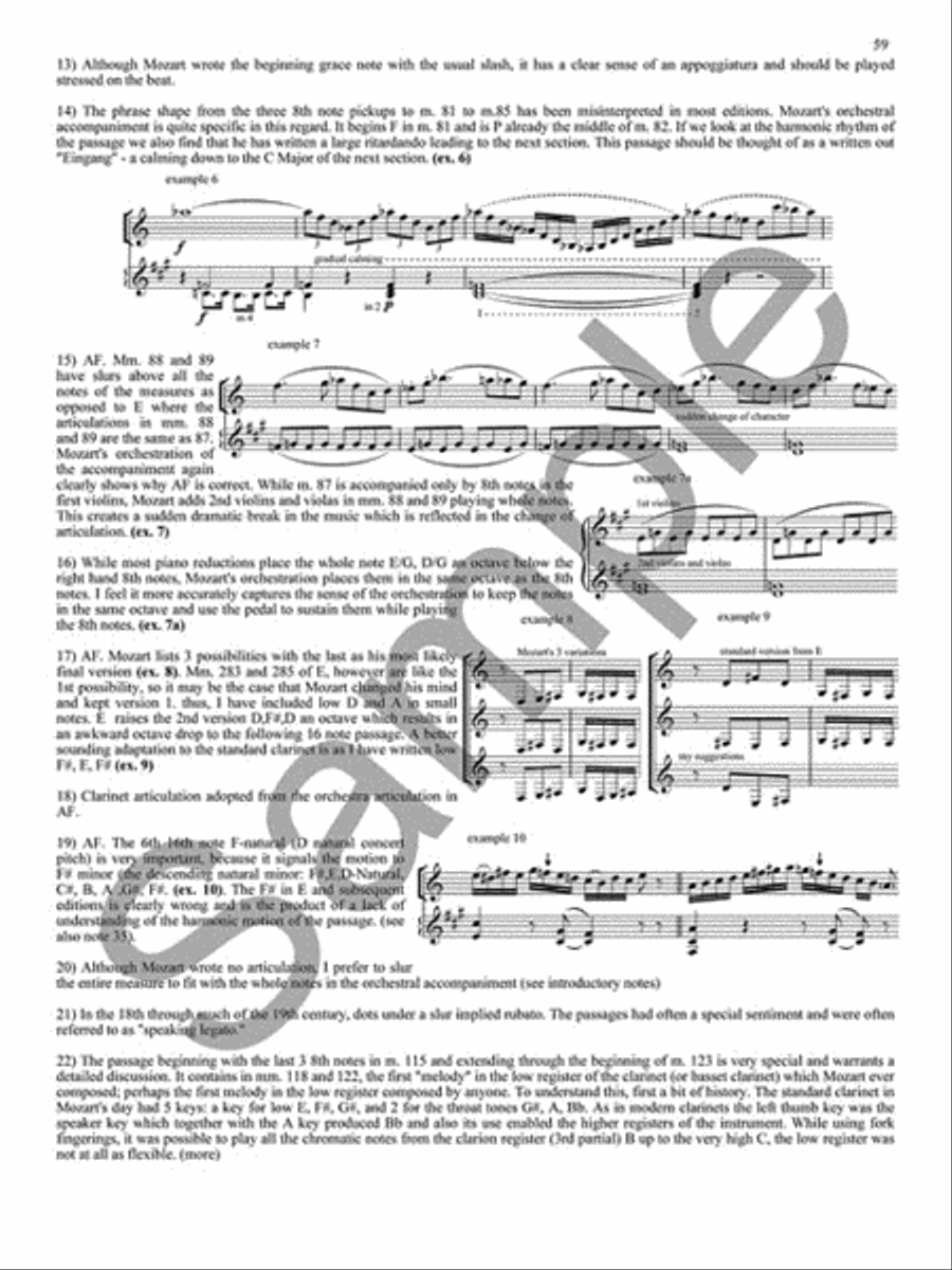 Clarinet Concerto, K. 622 Clarinet Solo scores gallery preview page 8