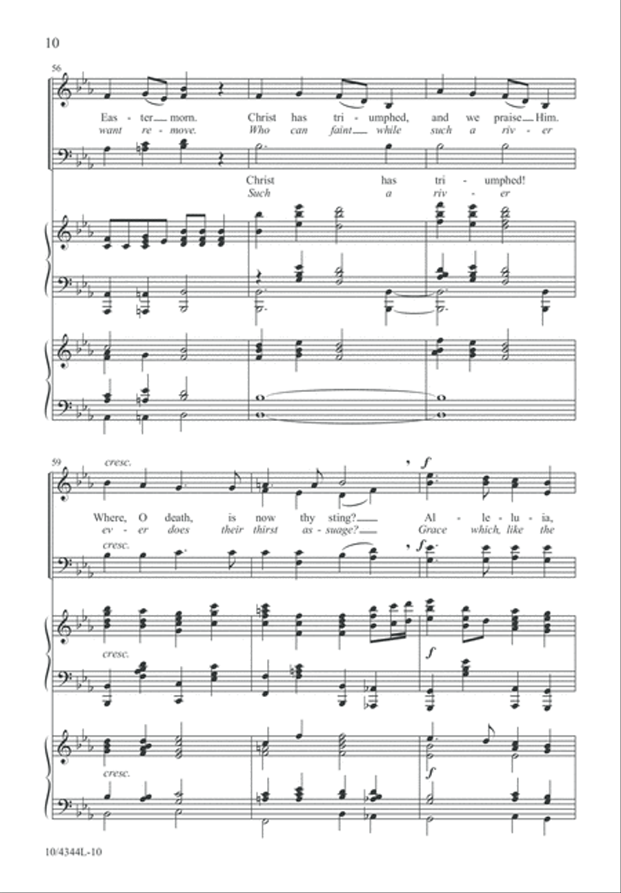Easter Hymn of Praise 4-Part scores gallery preview page 10