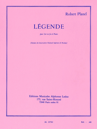 Book cover for Legende (horn & Piano)