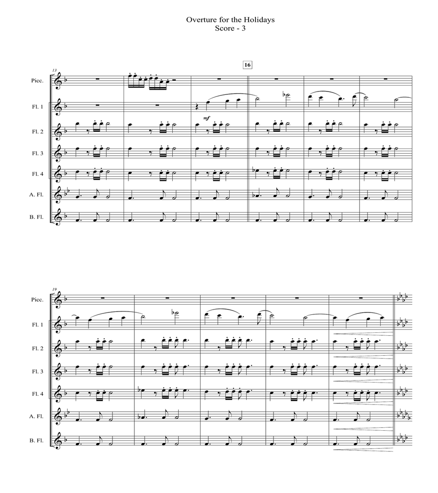 Overture for the Holidays (for Flute Choir) image number null