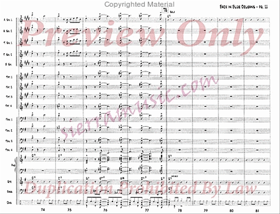 Back In Blue Orleans Back In Blue Orleans Big Band scores gallery preview page 12