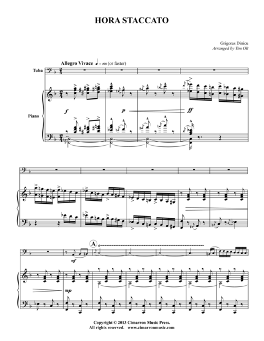 Hora Staccato Tuba scores gallery preview page 1