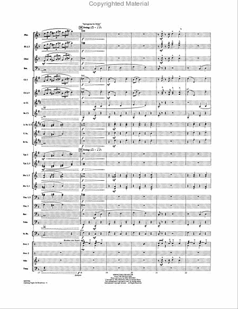 Opening Night on Broadway Concert Band scores gallery preview page 3