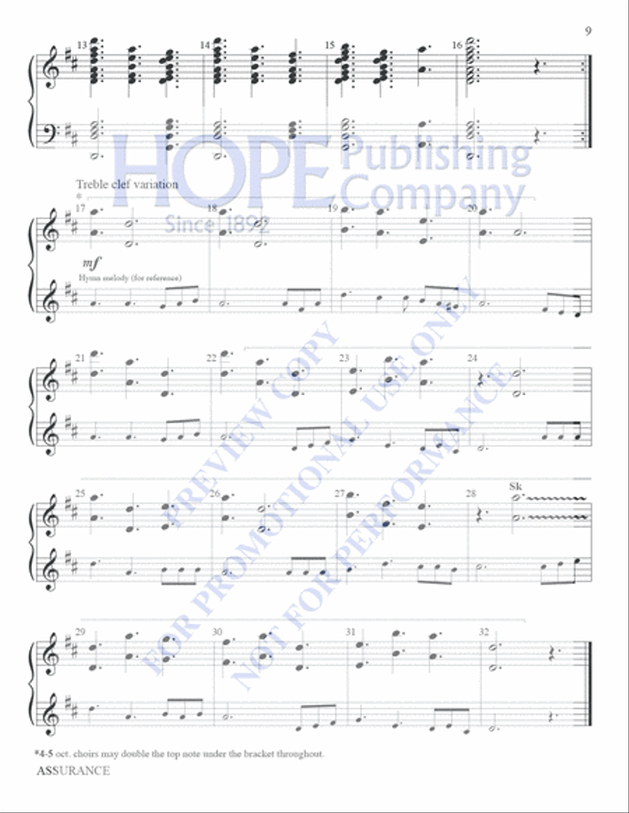 Hymns and Handbells: Easy Handbell Accomp For Cong. Sing 3-Octaves scores gallery preview page 12