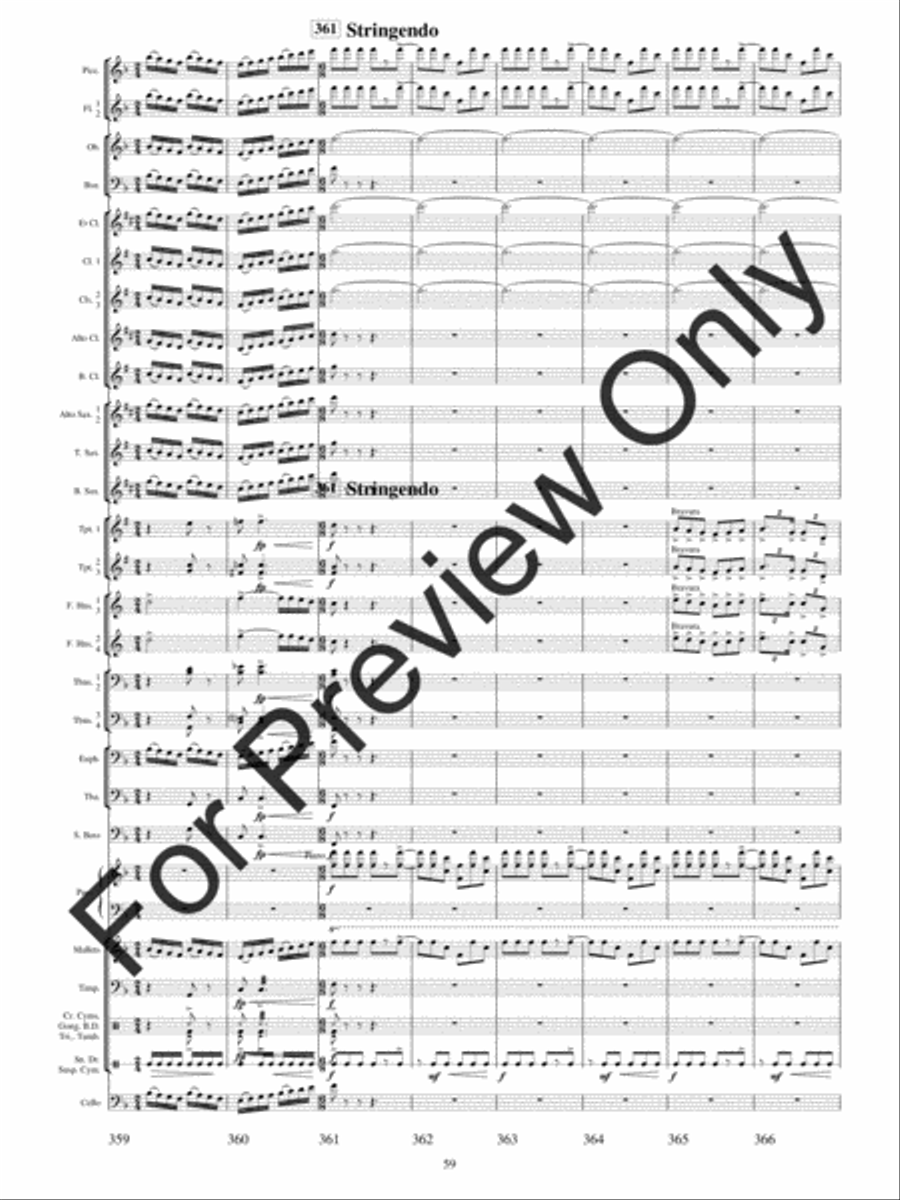 Festival Variations Concert Band scores gallery preview page 62