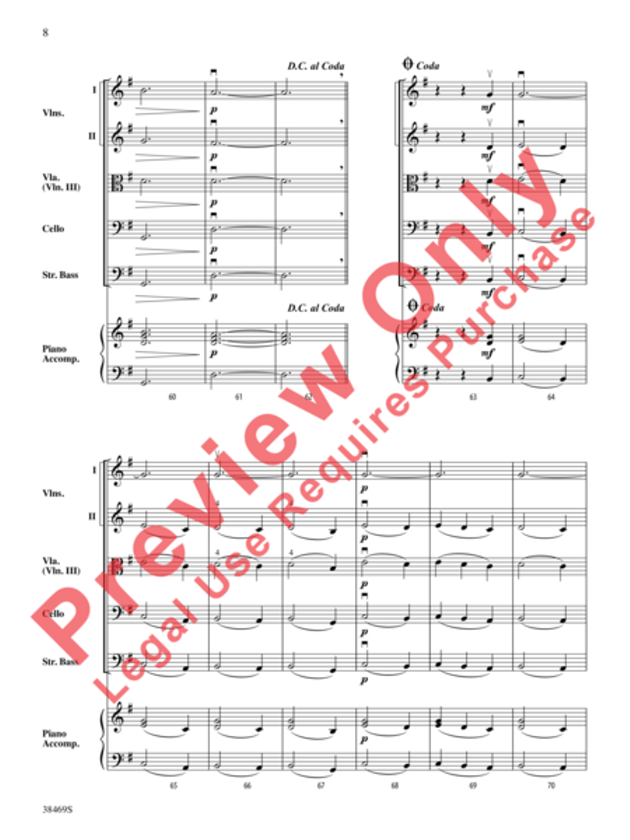 Pastorale (from The Christmas Concerto) String Orchestra scores gallery preview page 9
