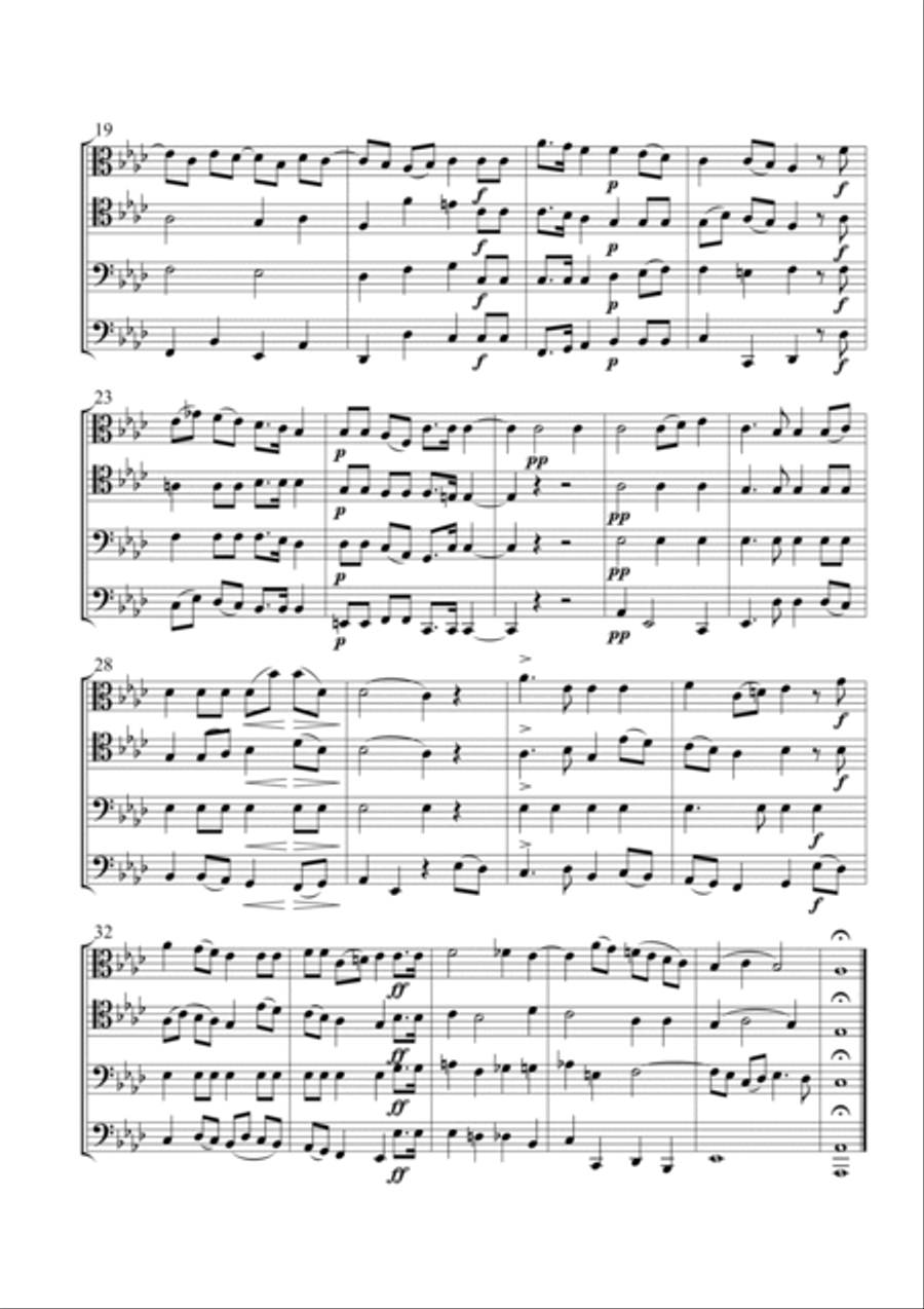 Prope est Dominus from the Advent Motets op. 176 for Trombone Quartet Brass Quartet scores gallery preview page 3