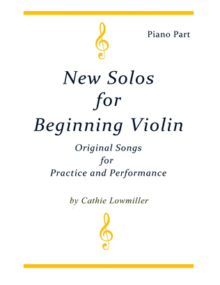 New Solos for Beginning Violin Piano Accompaniment