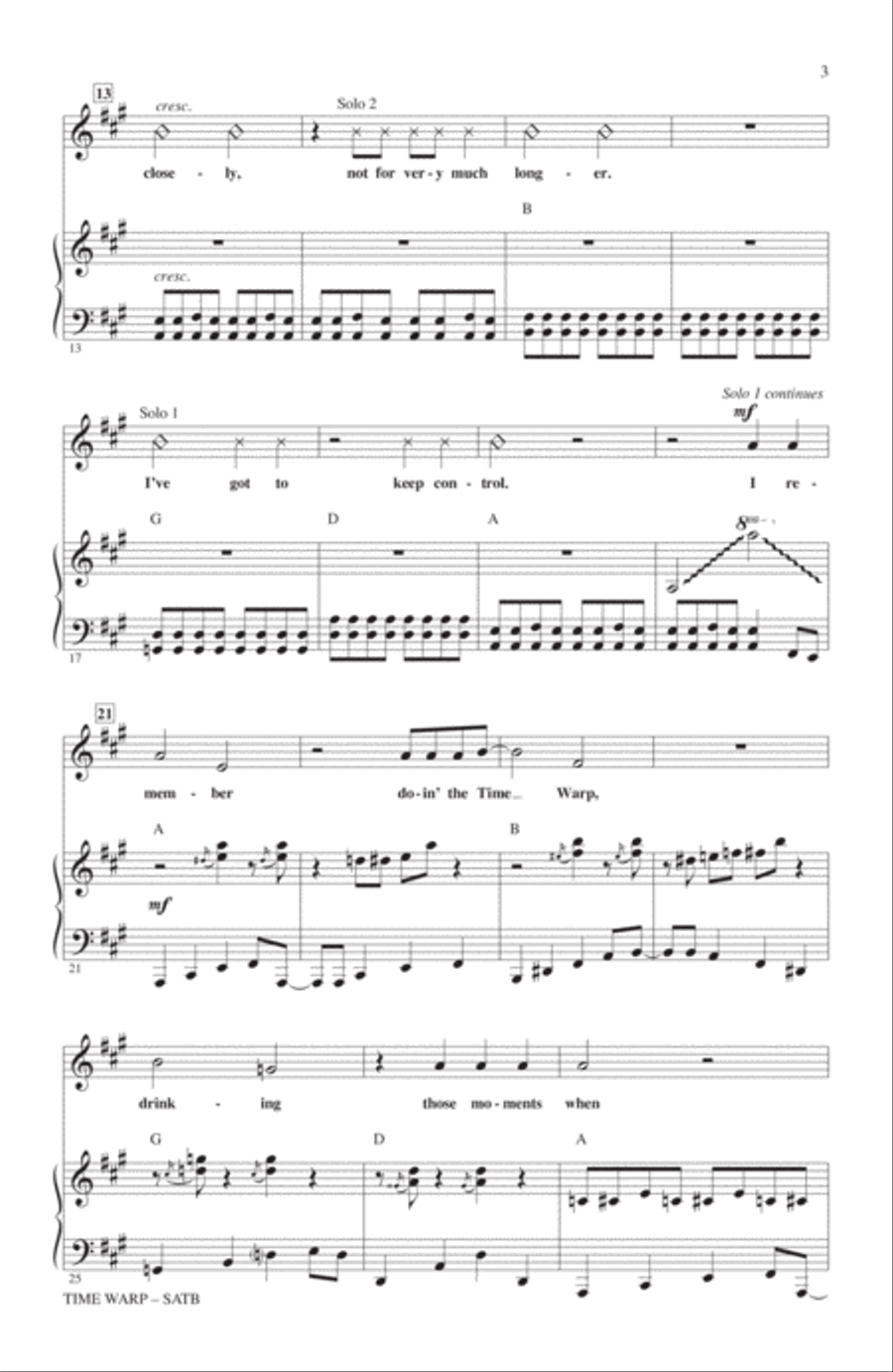 Time Warp 4-Part scores gallery preview page 2