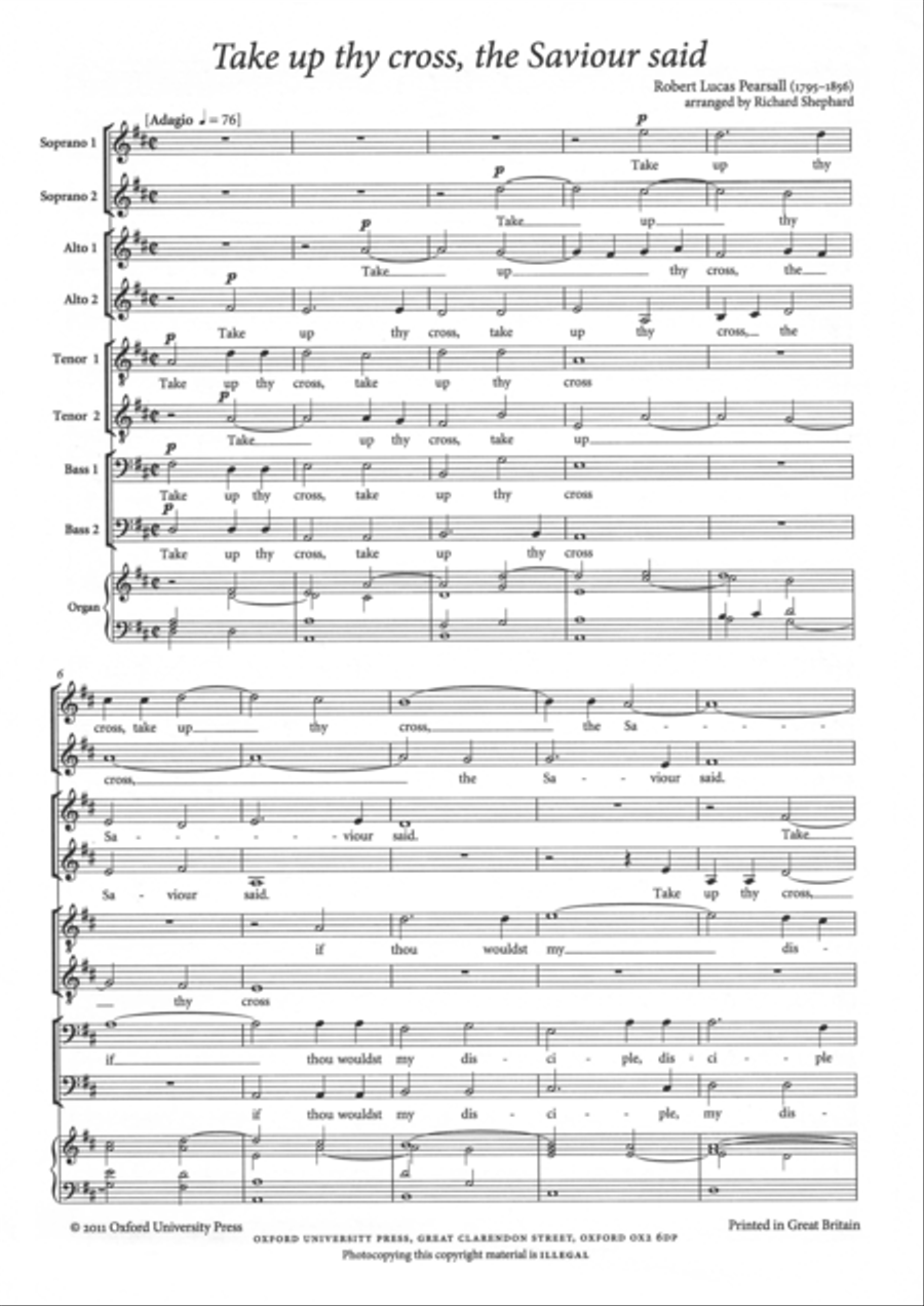 Take up thy cross SSAATTBB scores gallery preview page 2