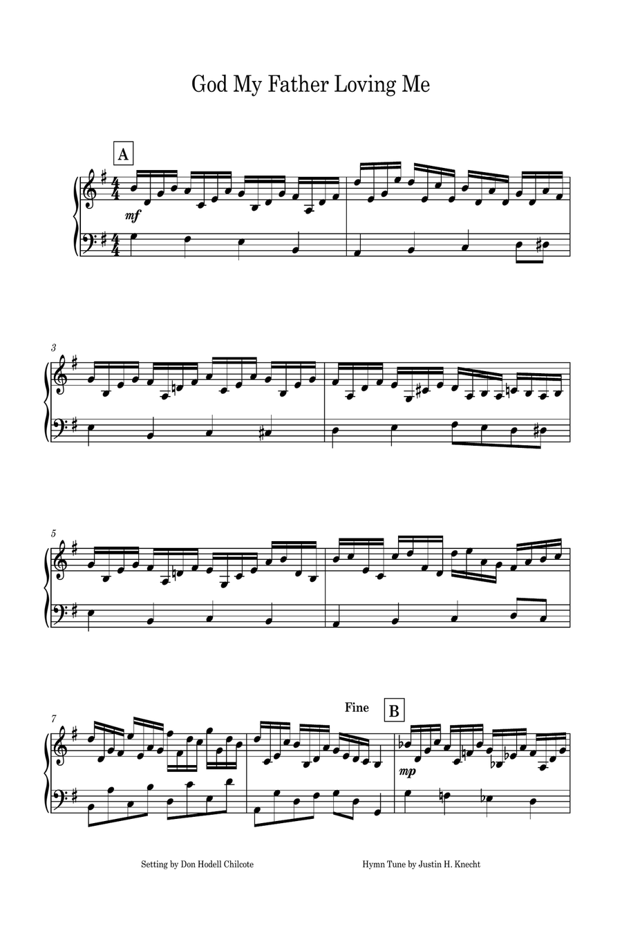 God My Father Loving Me Piano, Vocal, Guitar scores gallery preview page 2