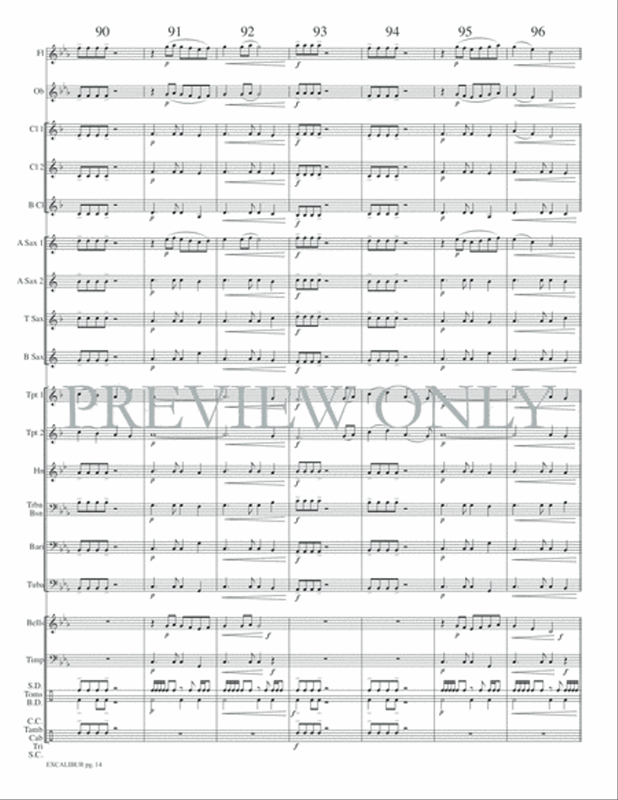 Excalibur Concert Band scores gallery preview page 17
