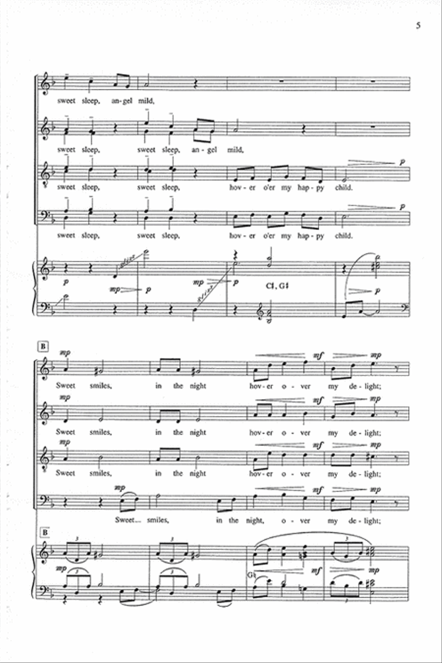 A Cradle Song A Cradle Song 4-Part scores gallery preview page 7