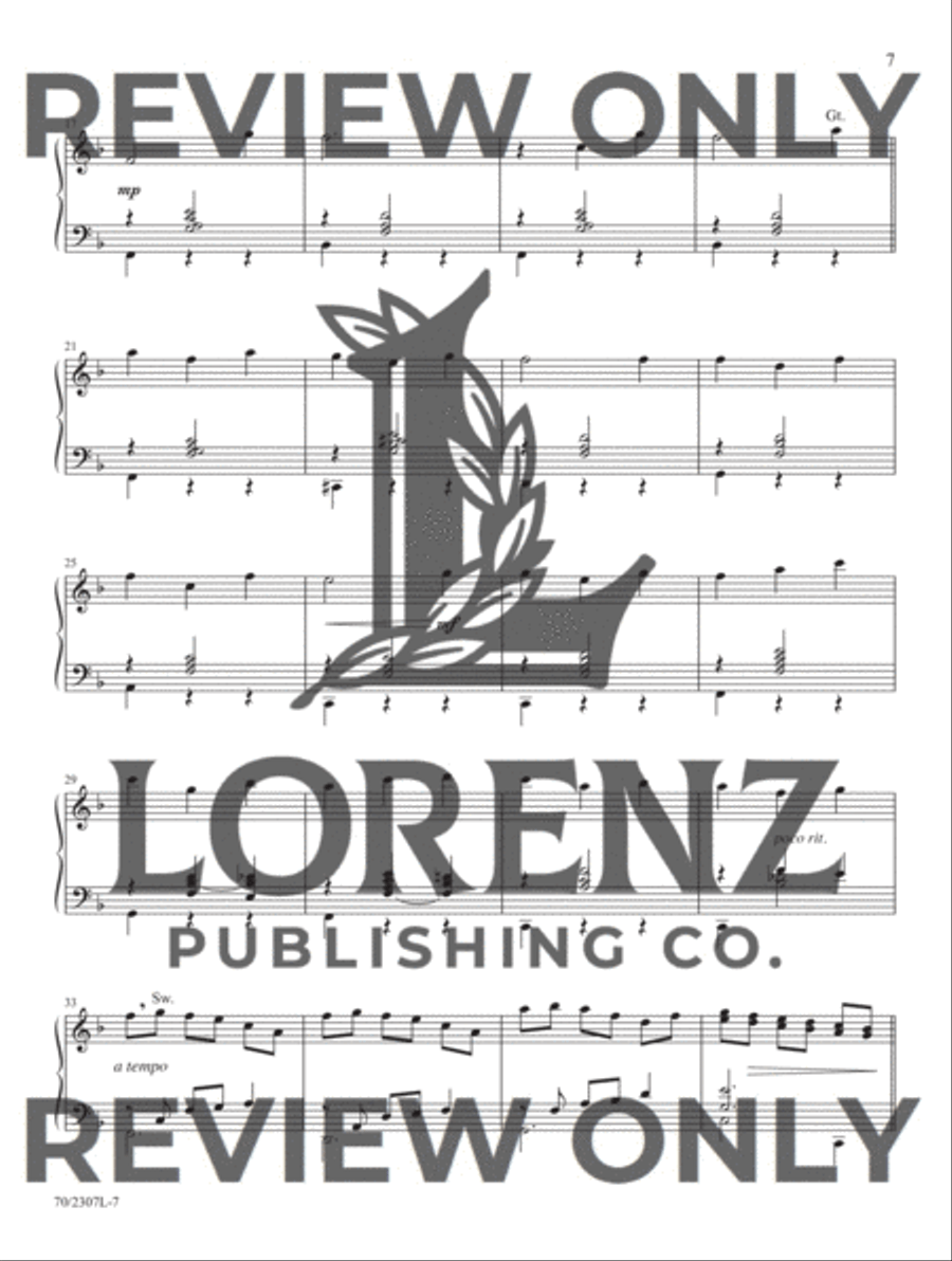 Mark Hayes: Hymns for Organ, Vol. 4 Organ Solo scores gallery preview page 7